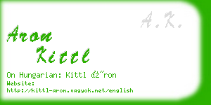 aron kittl business card